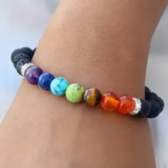 Chakra Necklace & Bracelet Healing Set NWT - Picture 3 of 7